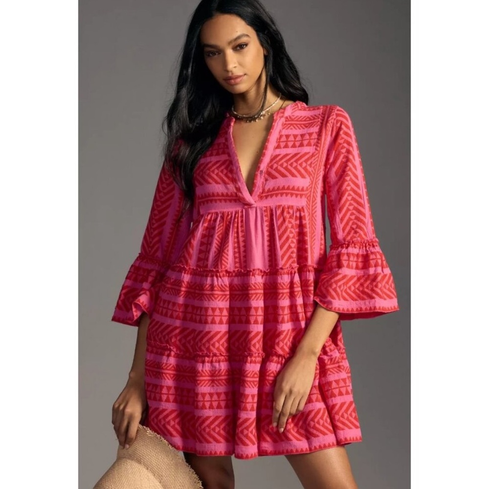 Devotion TWINS Pink & Red Mini Dress